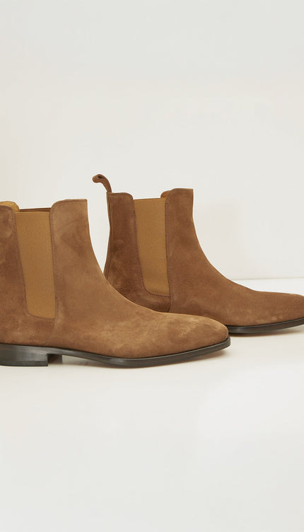 All Leather Essential Chelsea Boot - Tan Suede - Ron Tomson