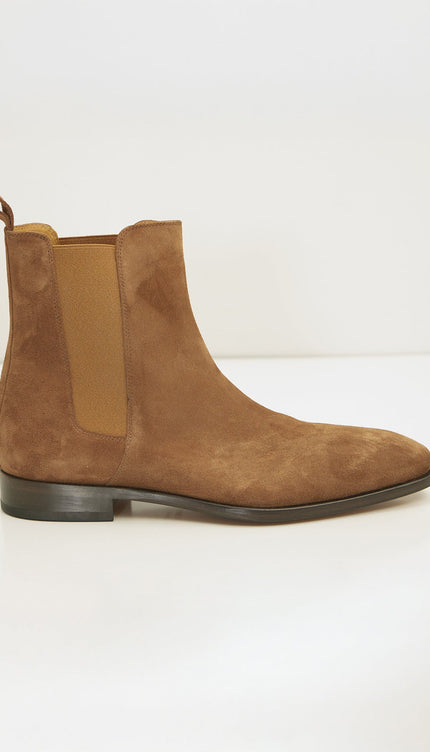 All Leather Essential Chelsea Boot - Tan Suede - Ron Tomson