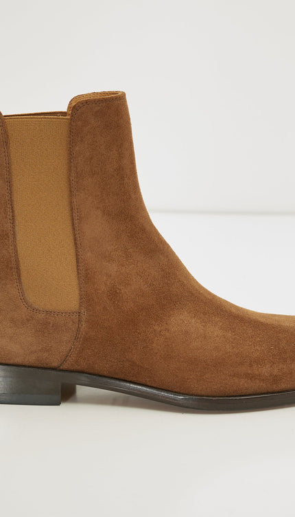 All Leather Essential Chelsea Boot - Tobacco Suede - Ron Tomson