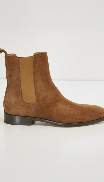 All Leather Essential Chelsea Boot - Tobacco Suede - Ron Tomson