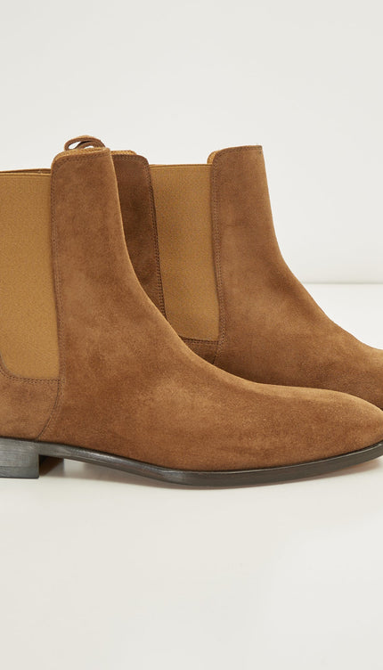 All Leather Essential Chelsea Boot - Tobacco Suede - Ron Tomson