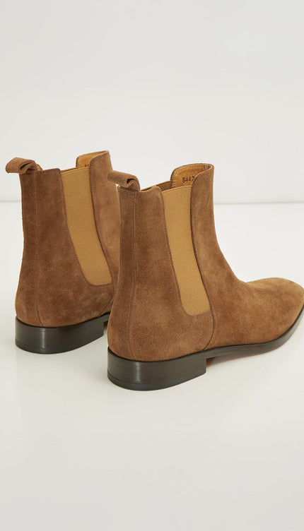 All Leather Essential Chelsea Boot - Tobacco Suede - Ron Tomson