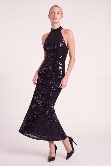 Allover Embellish Dress - Black - freestyle view