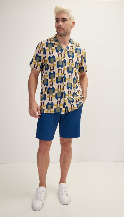 Allover Pattern Camp Collar Shirt - Hawaii - Ron Tomson