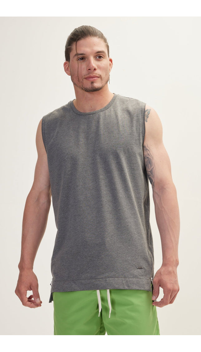 Anthracite Zero Sleeve T-Shirt - Ron Tomson