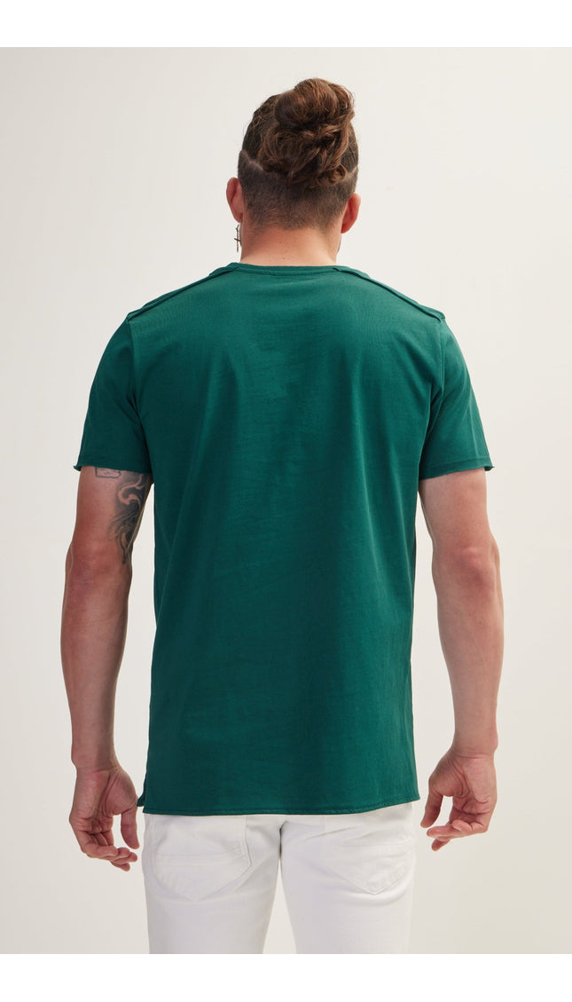 Asymmetric Cut T-Shirt - Dark Forest - Ron Tomson