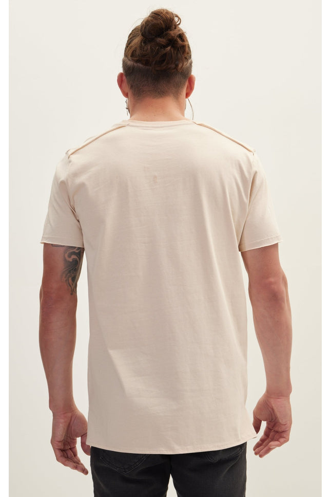 Asymmetric Cut T-Shirt - Stone - Ron Tomson