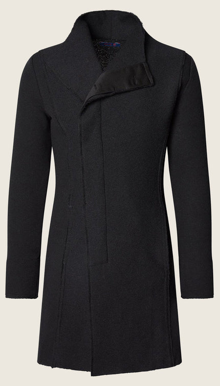 Asymmetric Rebel Cardigan - Black - Ron Tomson