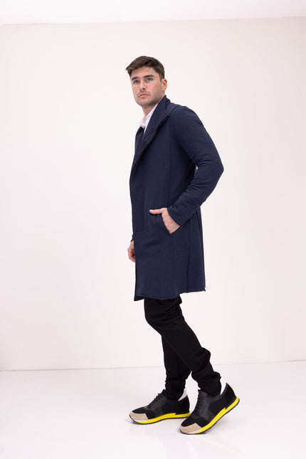 Asymmetric Rebel Cardigan - Navy - Ron Tomson