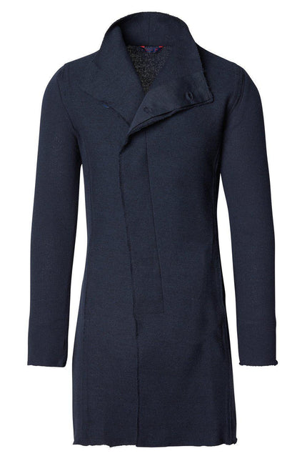 Asymmetric Rebel Cardigan - Navy - Ron Tomson