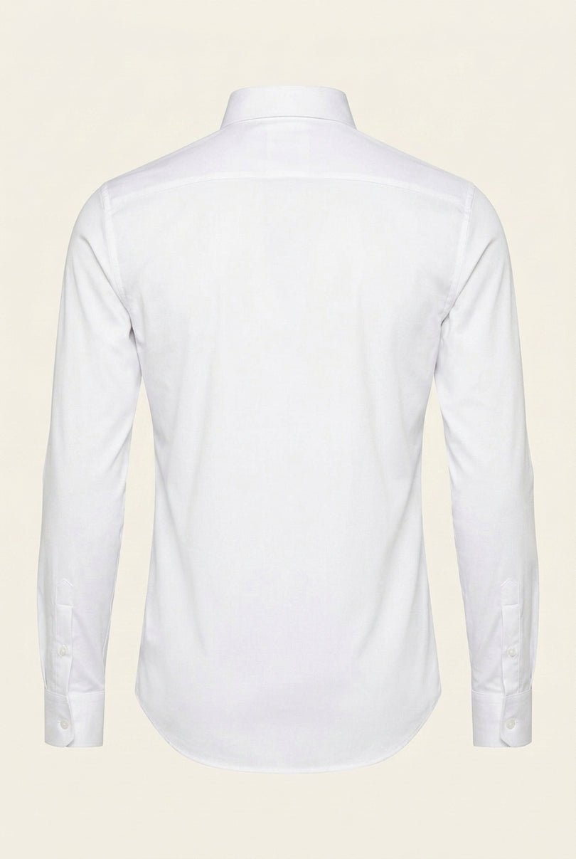 Athletic Dress Shirt - White - Back