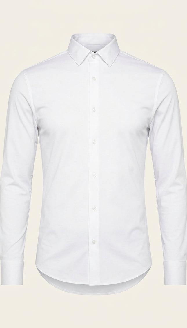 Athletic Dress Shirt - White - Front