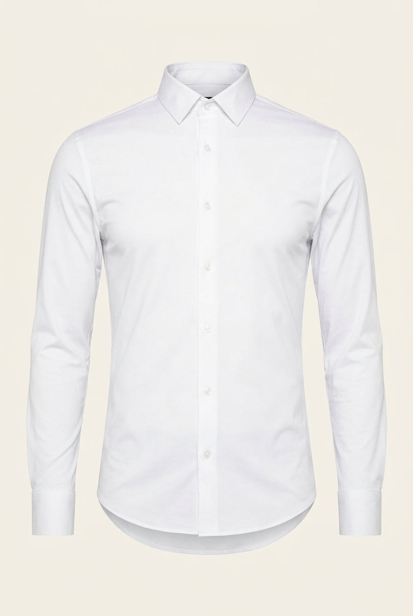 Athletic Dress Shirt - White - Front