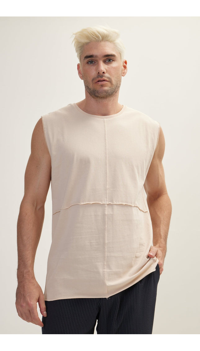Beige Knitted T-Shirt - Ron Tomson
