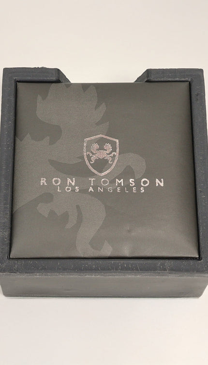 Black Mirror Mosaic And Emerald Stainless Steel Cufflinks - Ron Tomson