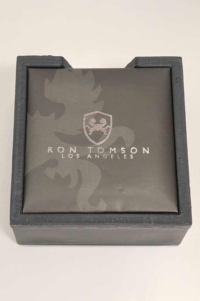 Black Mirror Mosaic And Emerald Stainless Steel Cufflinks - Ron Tomson
