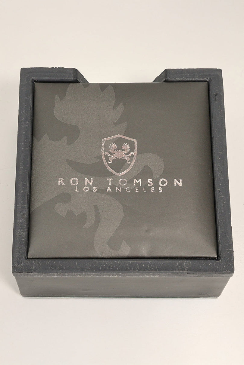 Black Mirror Mosaic And Emerald Stainless Steel Cufflinks - Ron Tomson
