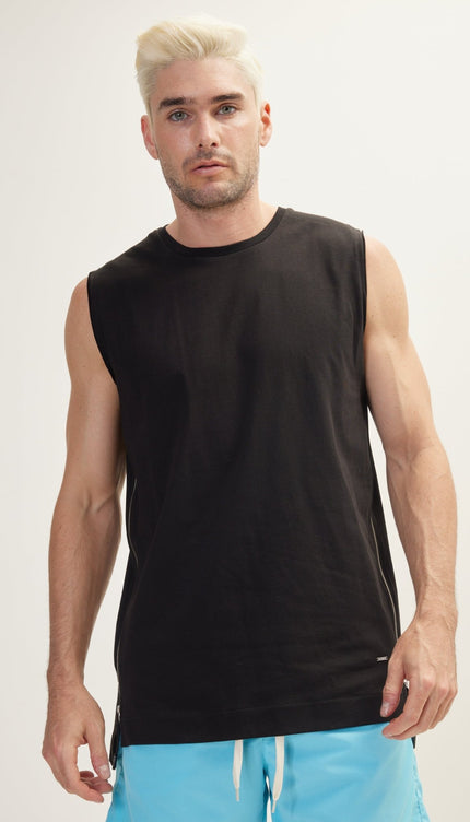 Black Zero Sleeve T - Shirt - Ron Tomson