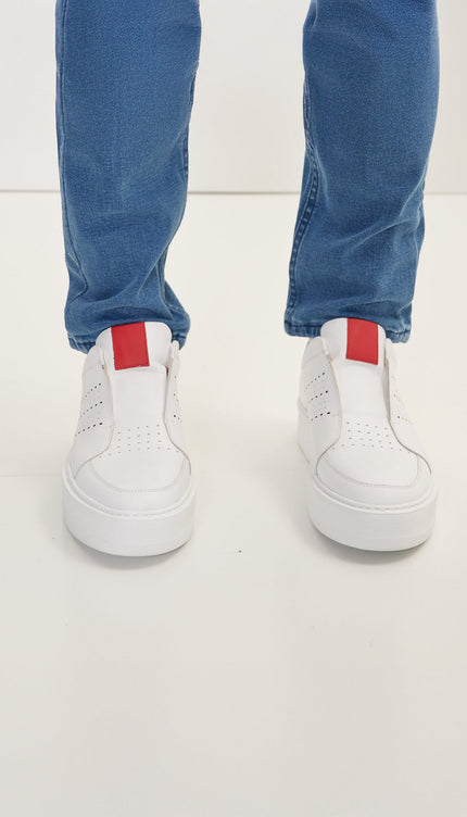 Blanco Casual Sneaker - White Red - Ron Tomson