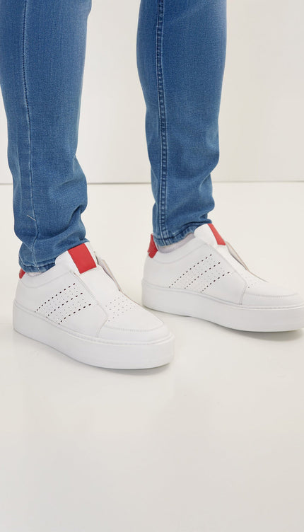 Blanco Casual Sneaker - White Red - Ron Tomson