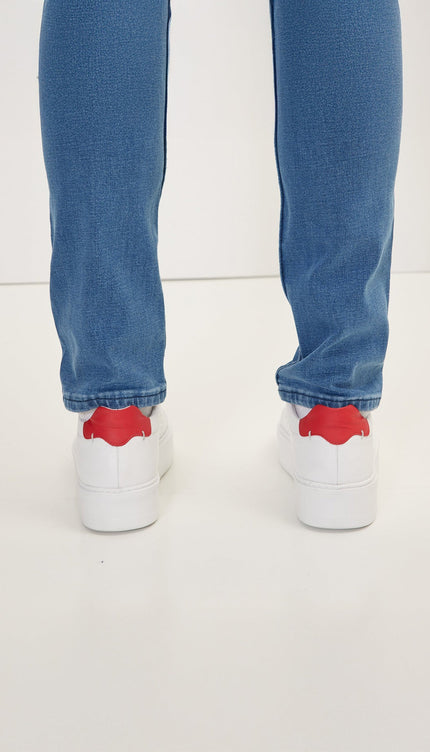 Blanco Casual Sneaker - White Red - Ron Tomson