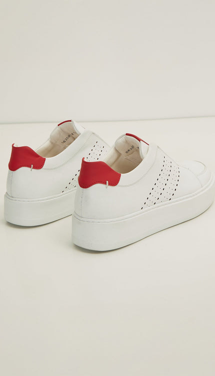 Blanco Casual Sneaker - White Red - Ron Tomson