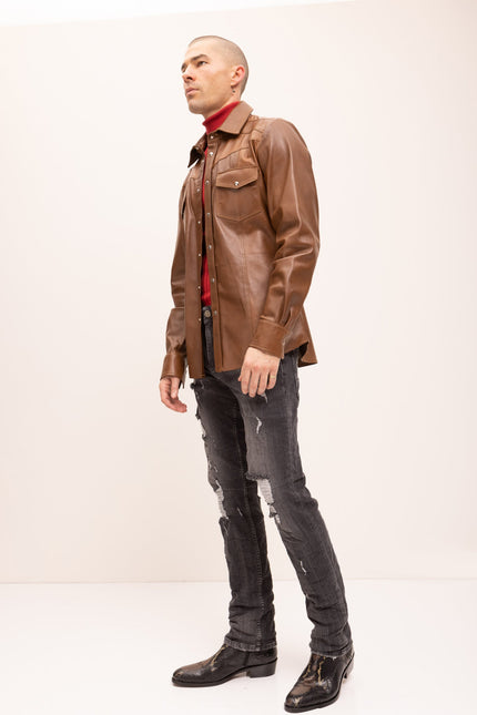 Boot Cut Distressed Rider Denim - Black - Ron Tomson