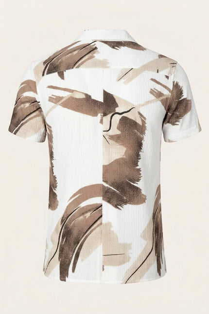 Camp Collar Shirt - Brown - Back