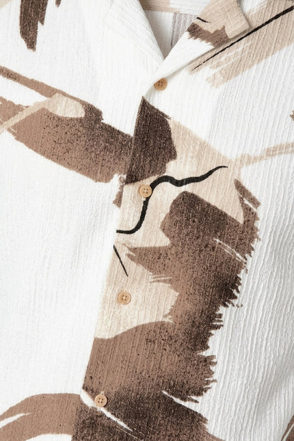 Camp Collar Shirt - Brown - Detail