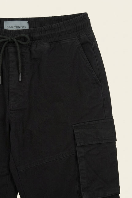 Canvas Cargo Joggers - Black - Detail