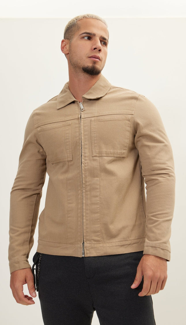 Canvas Jacket - Camel - Ron Tomson