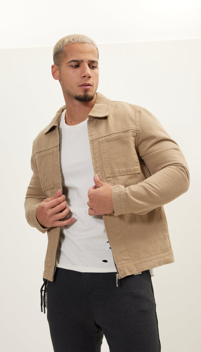 Canvas Jacket - Camel - Ron Tomson