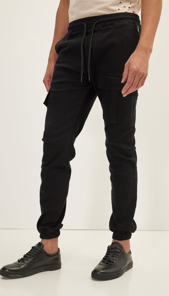 Cargo Jogger Pants - Black - Ron Tomson
