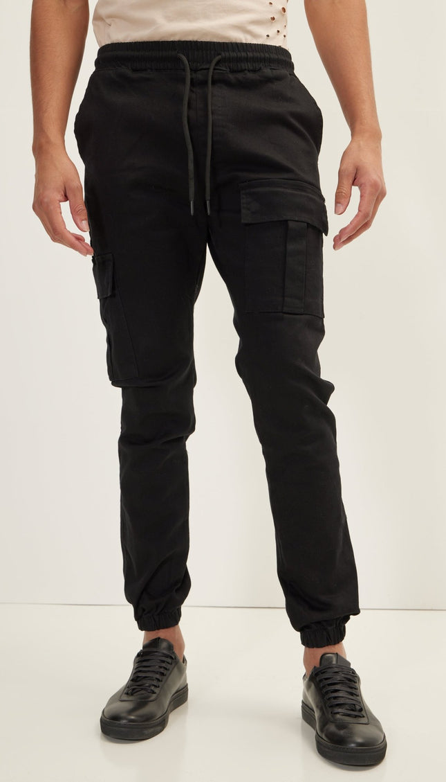 Cargo Jogger Pants - Black - Ron Tomson