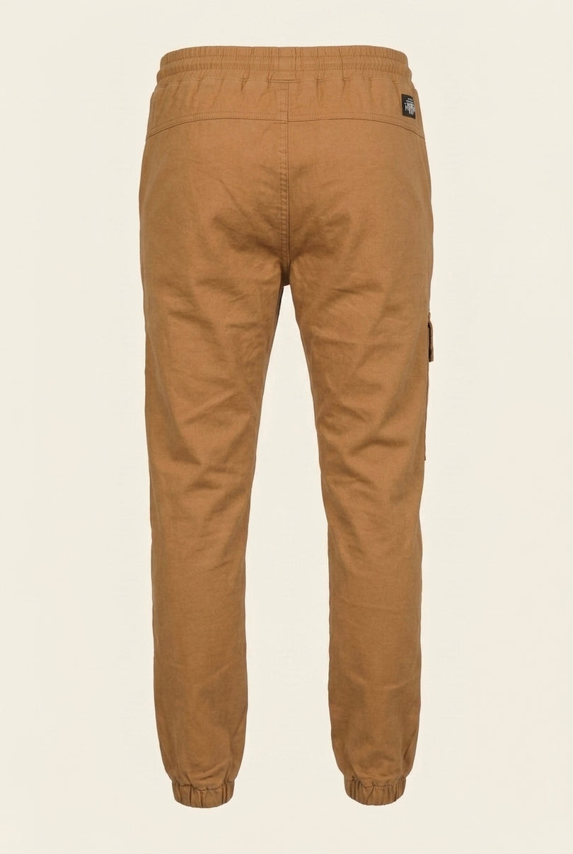 Cargo Jogger Pants - Camel - Back