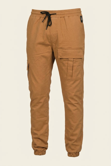 Cargo Jogger Pants - Camel - Front
