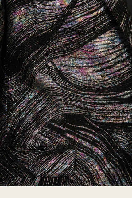 Cascading Peak Lapel Tuxedo Jacket - Rainbow - Detail