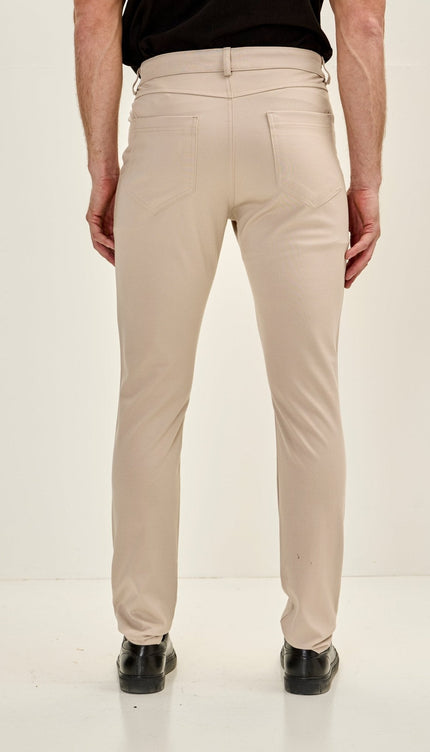 Casual Wear Pants - Beige - Ron Tomson