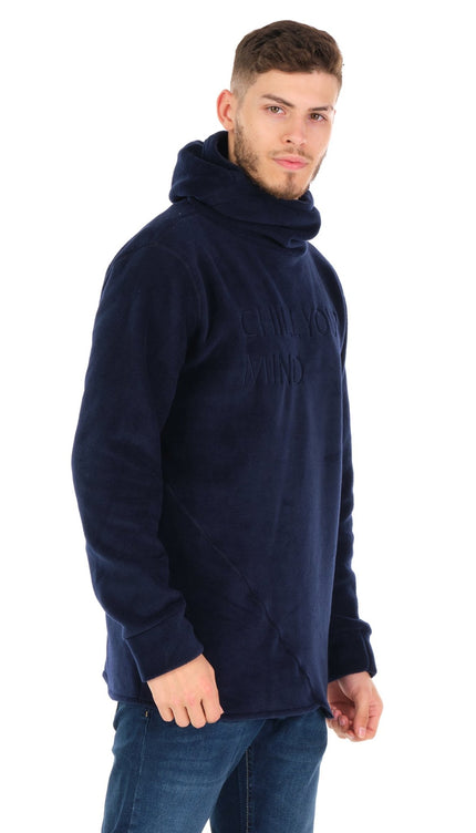 Chill Your Mind Masked Hoodie - Navy - Ron Tomson