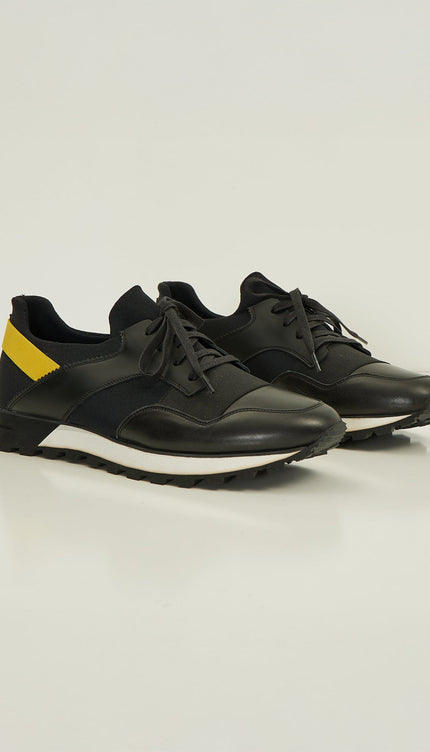 City Casual Sneaker - Black Yellow - Ron Tomson