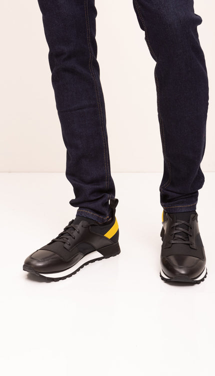 City Casual Sneaker - Black Yellow - Ron Tomson