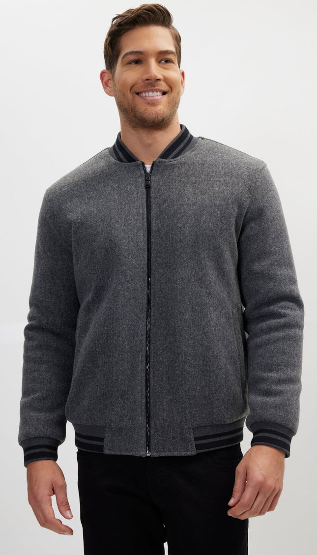 Classic Bomber Jacket - Anthracite - Ron Tomson