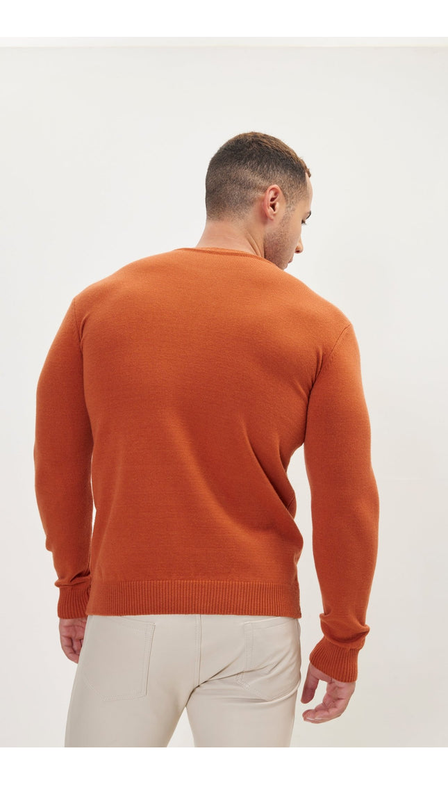 Classic Crew Neck Sweater - Tile - Ron Tomson