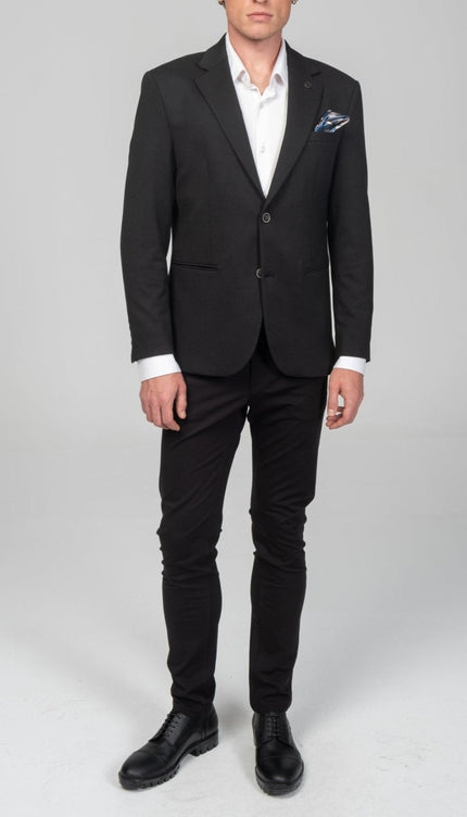 Classic Fit Blazer - Black - Ron Tomson