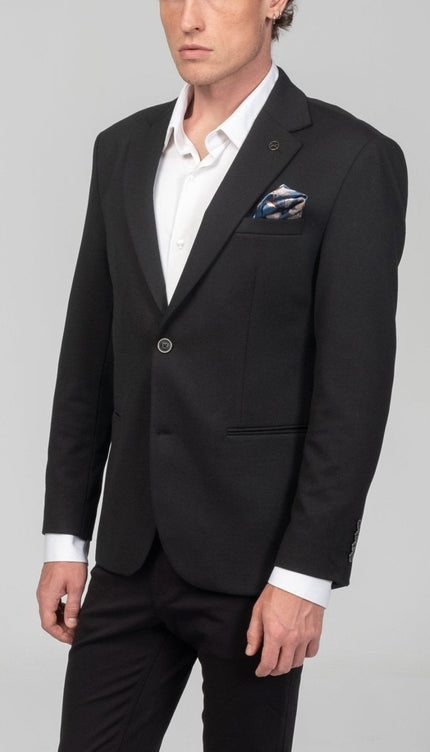 Classic Fit Blazer - Black - Ron Tomson