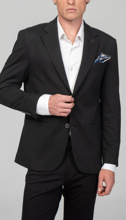 Classic Fit Blazer - Black - Ron Tomson