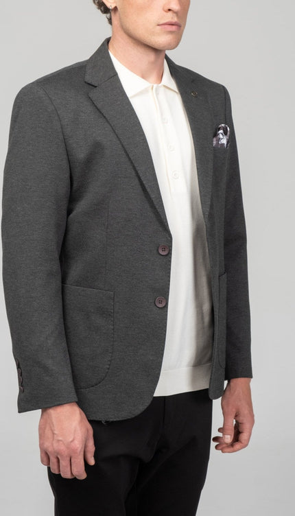 Classic Fit Jetsetter Blazer - Anthracite - Ron Tomson