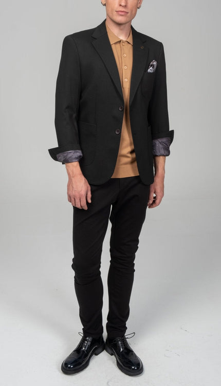 Classic Fit Jetsetter Blazer - Black - Ron Tomson