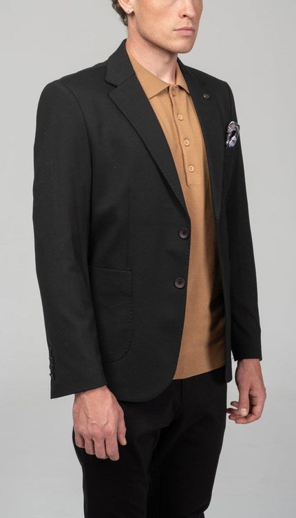 Classic Fit Jetsetter Blazer - Black - Ron Tomson