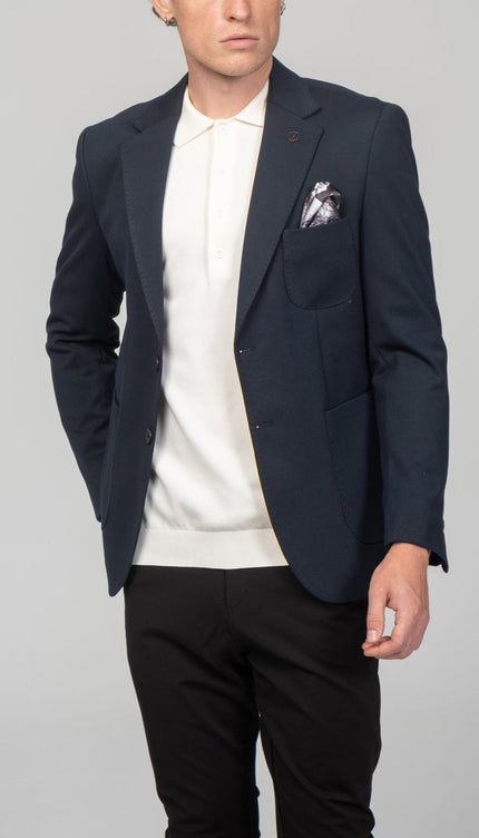 Classic Fit Jetsetter Blazer - Navy - Ron Tomson